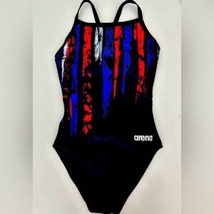 Arena Black and Red One-Piece Swimsuit